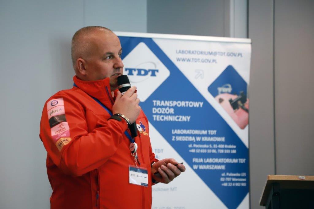 Michał Słaboń, GOPR, na konferencji Bezpieczeństwo urządzeń transportu linowego 2023 (1)