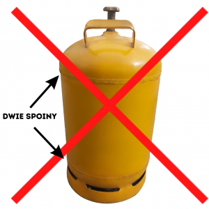 Zdjęcie wadliwej butli Zdjęcie wadliwej butli
