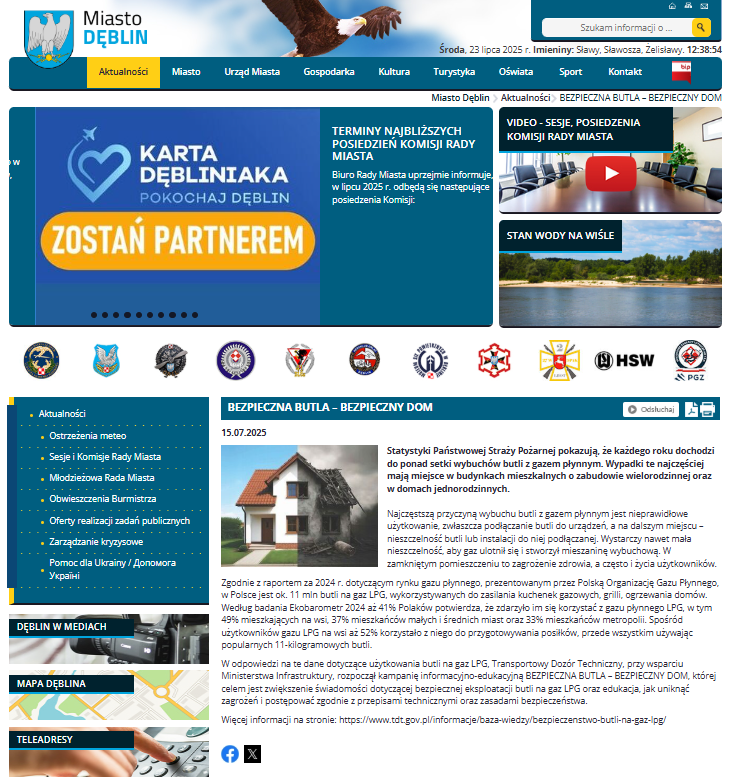 Urząd Miasta w Dęblinie, kampania informacyjno-edukacyjna BEZPIECZNA BUTLA - BEZPIECZNY DOM Urząd Miasta w Dęblinie, kampania informacyjno-edukacyjna BEZPIECZNA BUTLA - BEZPIECZNY DOM